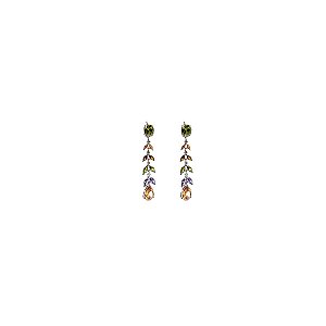 Brinco com Pedras Transparentes
