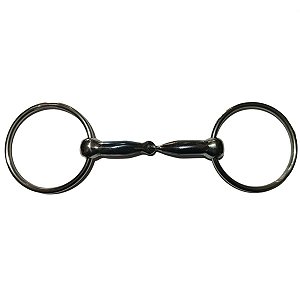 Bridão Argola Inox Bocal de Ferro Grosso Equinos e Muares Luxo