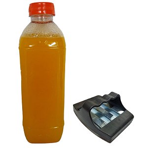 Raspadeira De Zinco E Cabo Pvc Para Cavalos + Óleo De Mocotó Hidratante De Couros