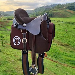 Sela Coqueluche Com Assento Nobuck E Manta Brim Mangalarga
