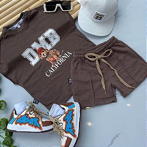 Conjunto Infantil Masculino Marrom California