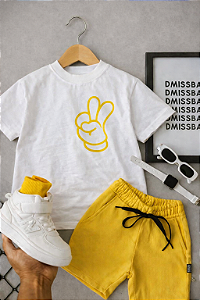 Conjunto Infantil Masculino Smile Amarelo