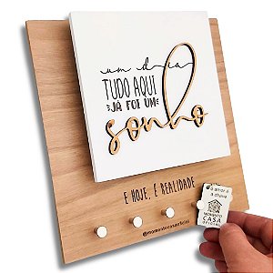 Porta Chaves Momento Casa Sonho 20x20x3cm Variados