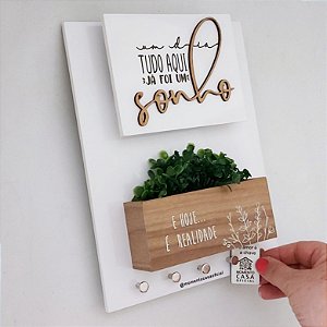 Porta Chaves Momento Casa Sonho 20x25x5cm Variados