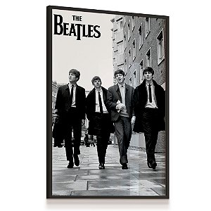 Quadro Decorativo The Beatles Preto e Branco Banda Rocky