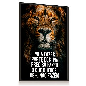 Quadro Decorativo Leão Frase Motivacional 1%