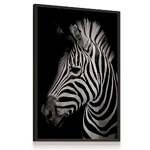 Quadro Decorativo Zebra Animal Listras Preto e Branco