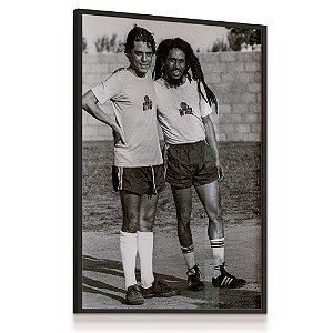Quadro Decorativo Chico Buarque Bob Marley Música Futebol