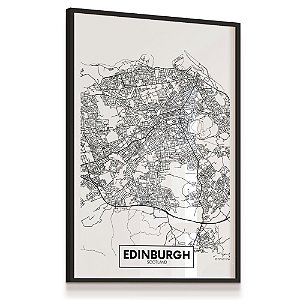 Quadro Decorativo Mapa Edimburgo País Escócia