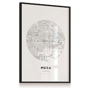 Quadro Decorativo Mapa Cidade Mesa Arizona