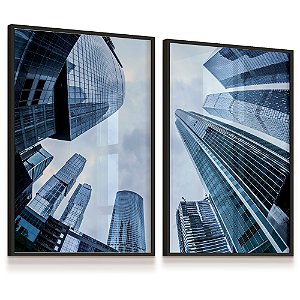 Quadro Decorativo Prédios Arquitetura Moderna Cidade Kit 2