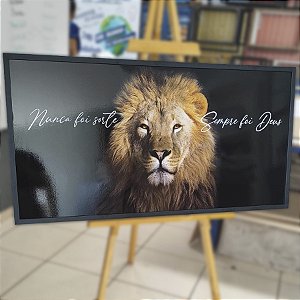 Quadro Decorativo Laminado Nunca Foi Sorte Sempre Foi Deus Moldura 120x60