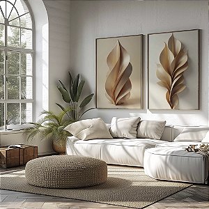 Quadro Abstrato Ondas Tons Pastéis Moderno Linhas Minimalista