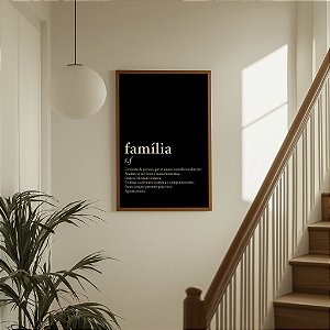 Quadro Decorativo Família Significado Frase Conjunto de Pessoas