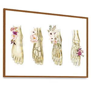 Quadro Decorativo Anatomia Pés Podologia Massoterapia Quiroprático