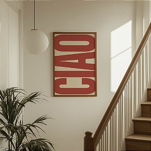 Quadro Decorativo Ciao Itália Retrô Vintage Vermelha La casa de Papel
