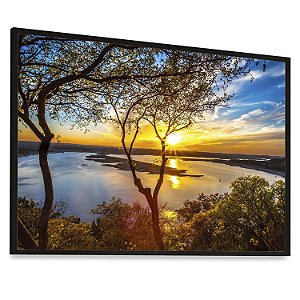 Quadro Decorativo Praia Por do Sol Mar Paisagem Natureza