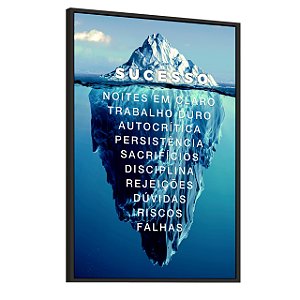 Quadro Decorativo Iceberg Sucesso Negócios Business Motivacional
