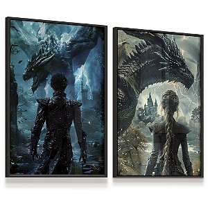 Quadro Decorativo Xaden Riorson Violet Sorrengail Sgaeyl Tairn Quarta Asa
