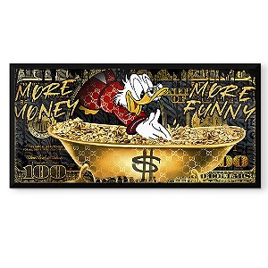 Quadro Decorativo Dólar Tio Patinhas Banheira Dinheiro Business Negócios 103x53