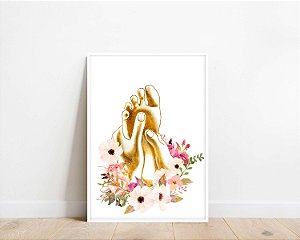 Quadro Reflexologia Massoterapia Massagem Pés Medicina Clínica Spa