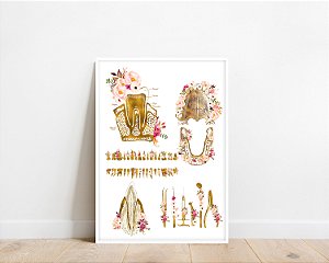 Quadro  Decorativo Dentista Odontologia Clínica Descrições Dentes Medicina