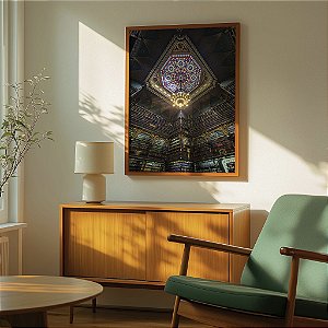 Quadro  Decorativo Cidade Rio de Janeiro Gabinete Real Português Leitura Livros