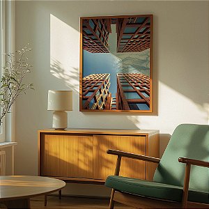 Quadro  Decorativo Arquitetura Urbana Conceito Minimalista Geométricos ´Prédios