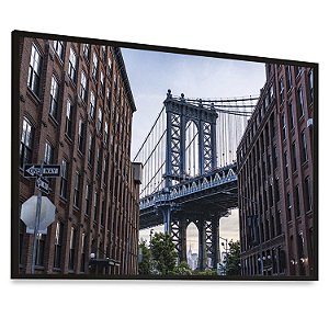 Quadro  Decorativo Ponte Brooklin Nova York Manhattan Arquitetura Cidades