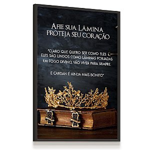 Quadro Decorativo Livros Cardan O príncipe Cruel Fantasia Book Leitura Imaginação