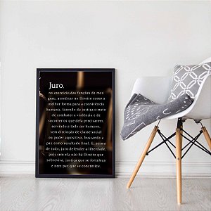 Quadro Decorativo Juramento Direito Advocacia Advogado Justiça Lei Ordem