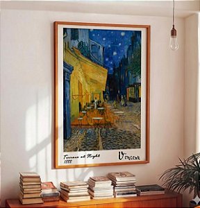 Quadro O terraço Vincent Van Gogh Pintura Arte Assinatura