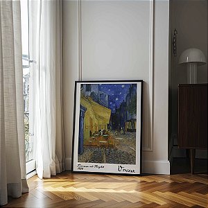 Quadro Decorativo O terraço Vincent Van Gogh Pintura Arte Assinatura