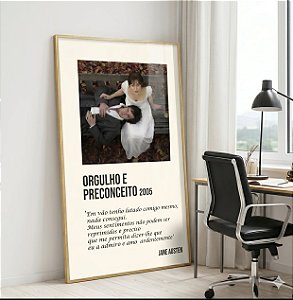 Quadro Decorativo Orgulho e Preconceito Jane Austen Pride and Prejudice