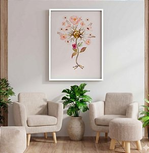 Quadro Decorativo Células Neuronais, Neurologia Neurônios Medicina Psicologia