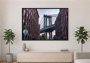 Quadro Decorativo Ponte Brooklin Nova York Manhattan Arquitetura Cidades