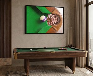 Quadro Decorativo Bola 15 de Sinuca Mesa Jogo Snooker