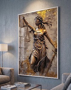 Quadro Decorativo Deusa do Direito Advocacia Balança Espada Advogado
