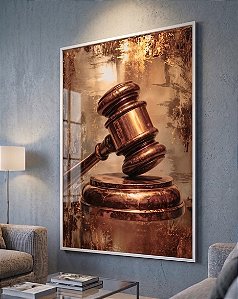 Quadro Decorativo Martelo Advocacia Direito Malhete Ordem