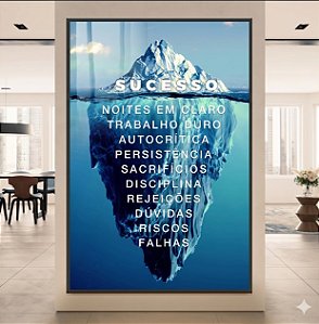 Quadro Decorativo Iceberg Sucesso Negócios Business Motivacional