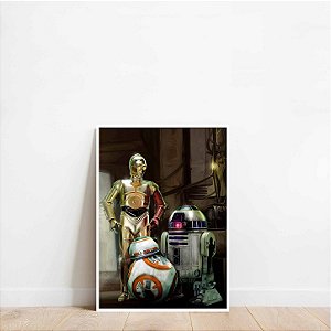 Quadro Decorativo R2 D2 Robô C3PO Cinema BB8 Star Wars