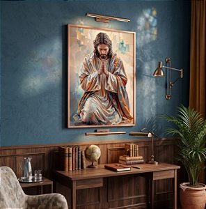 Quadro Decorativo Jesus Oração Pintura Mãos Religião Fé