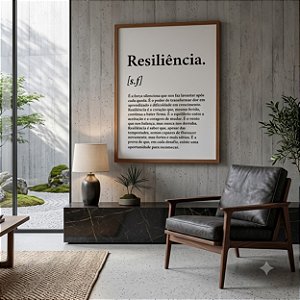 Quadro Decorativo Significado de Resiliência Adaptar-se Mudanças Motivação