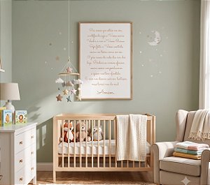 Quadro Decorativo Infantil Oração Pai Nosso Religião