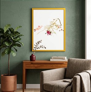 Quadro Decorativo Manicure Unhas Mãos Estúdio Salão de beleza Flores