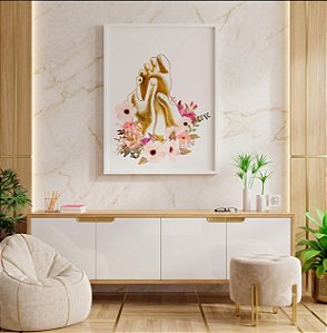 Quadro Decorativo Reflexologia Massoterapia Massagem Pés Medicina Clínica Spa