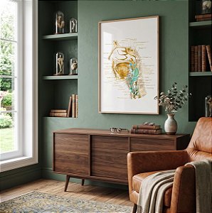 Quadro Decorativo Fonoaudiologia Anatomia Fala trato vocal Consultórios Otorrinolaringologia