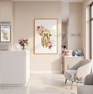Quadro Decorativo Dentista Odontologia Clínica Anatomia Dentária Dentes Medicina
