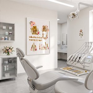 Quadro Decorativo Anatomia Fentária Ferramentas Uso Dentista Odontologia