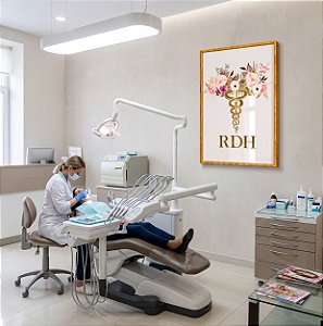 Quadro Decorativo Higienista Dental Registrado Odontologista Símbolo